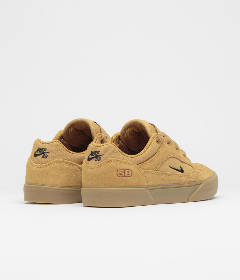 Nike SB Malor TE Shoes in Wheat and Black and Wheat - Gum Light Brown