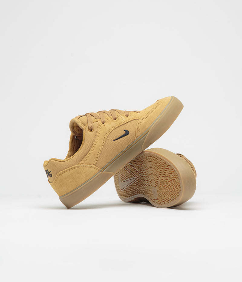 Nike SB Malor TE Shoes in Wheat and Black and Wheat - Gum Light Brown