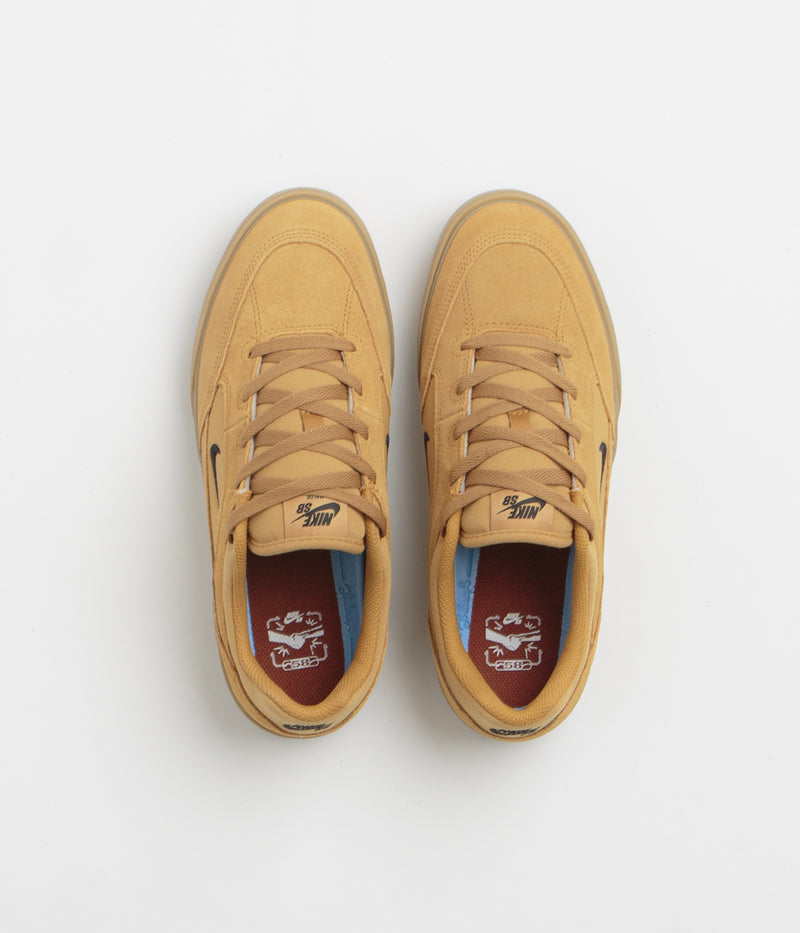 Nike SB Malor TE Shoes in Wheat and Black and Wheat - Gum Light Brown