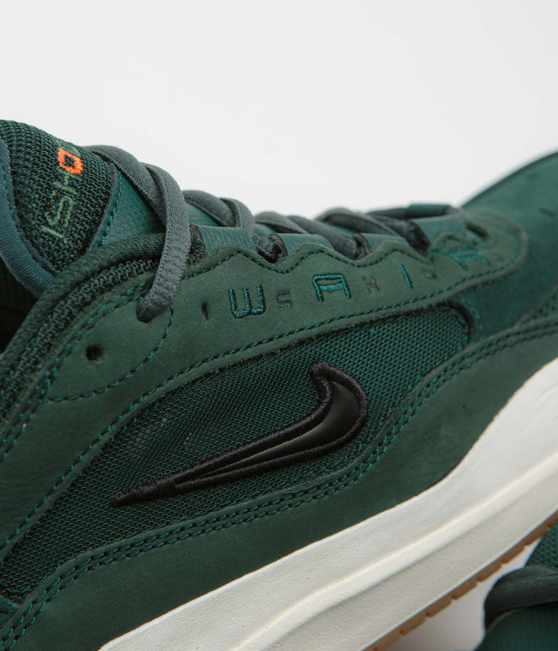 Nike SB Orange Label Air Max Ishod Shoes in Deep Fir and Black and Fir - Sail