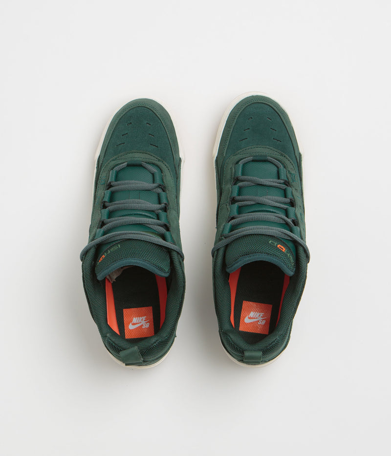 Nike SB Orange Label Air Max Ishod Shoes in Deep Fir and Black and Fir - Sail
