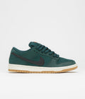 Nike SB Orange Label Dunk Low Pro Shoes in Deep Fir and Black and Fir - Sail