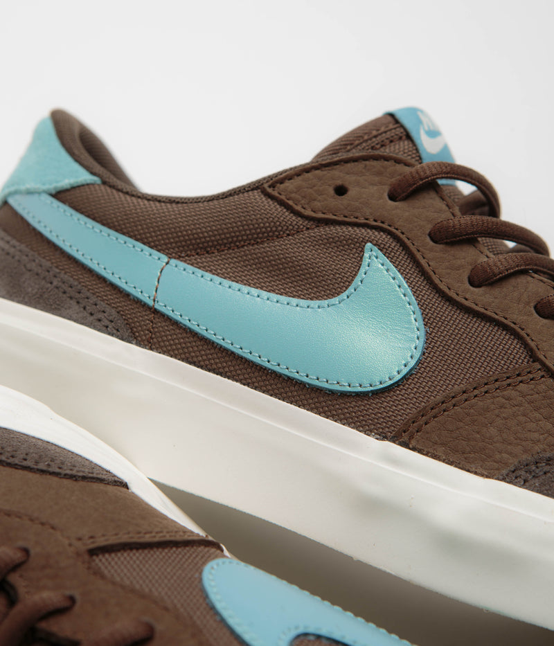 Nike SB Pogo Plus Shoes in Cacao Wow and Denim Turquoise and Baroque Brown - Sail