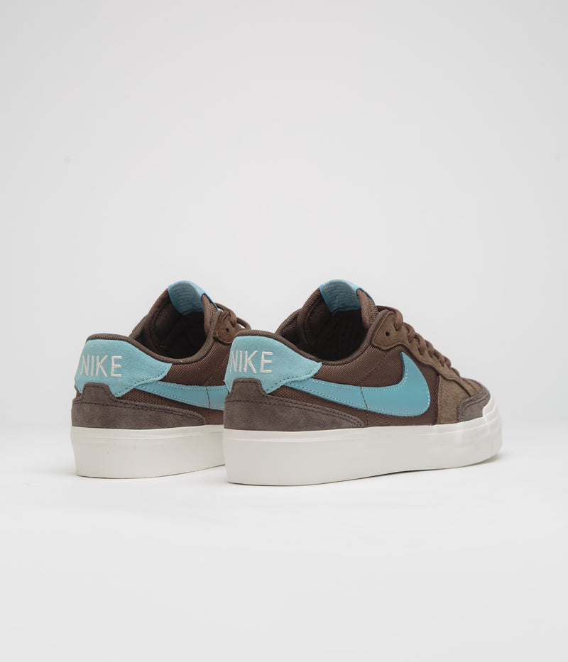 Nike SB Pogo Plus Shoes in Cacao Wow and Denim Turquoise and Baroque Brown - Sail