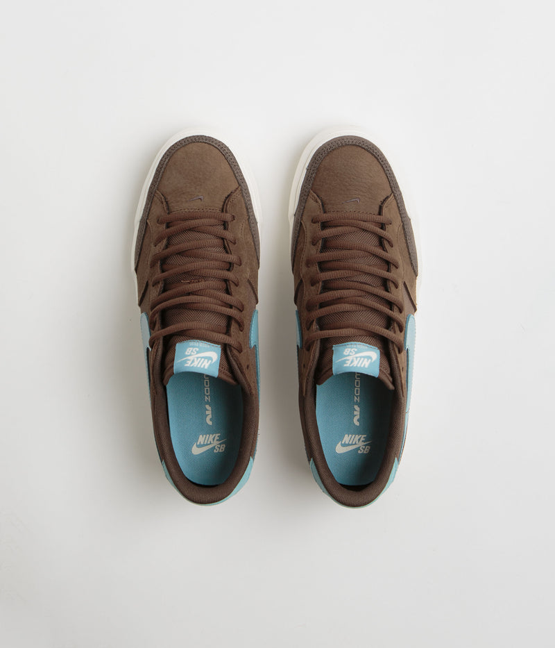 Nike SB Pogo Plus Shoes in Cacao Wow and Denim Turquoise and Baroque Brown - Sail