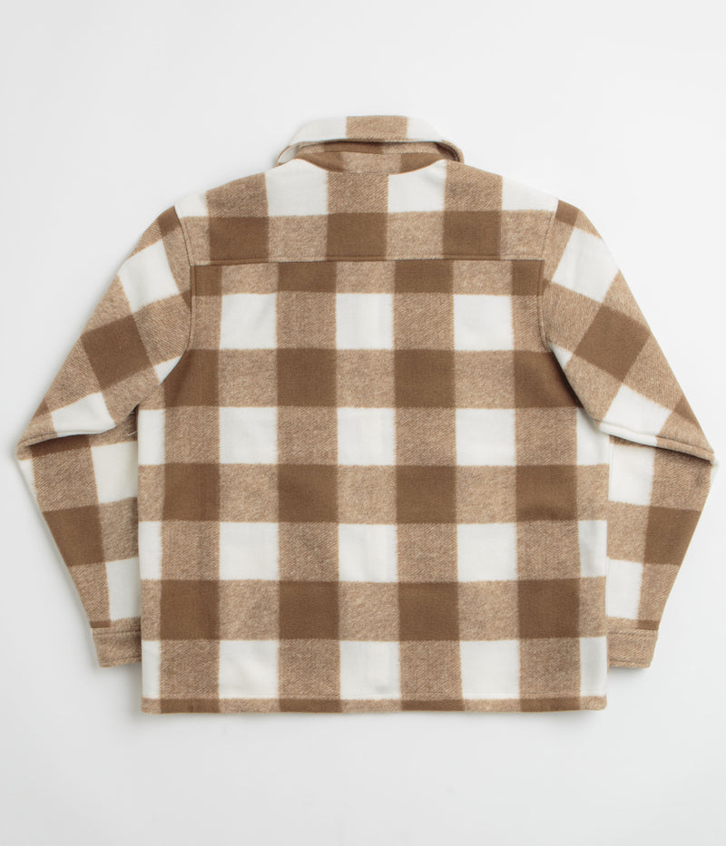 Nike SB STRTDYMRN Shirt Jacket in Sail and Mosswood Brown / White