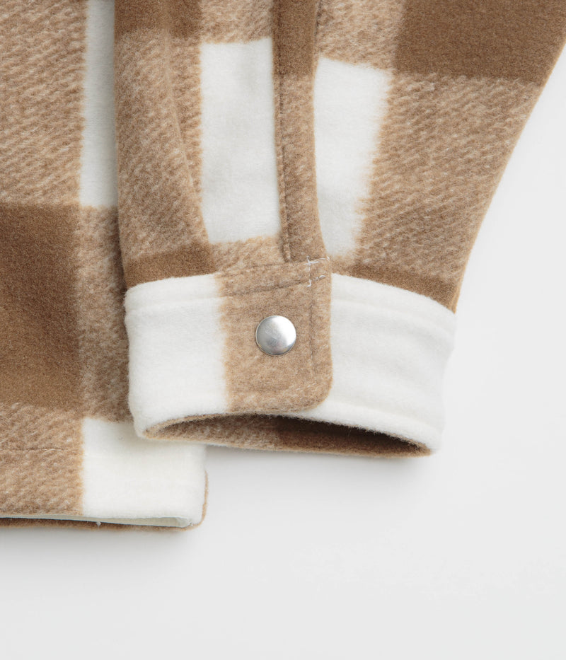 Nike SB STRTDYMRN Shirt Jacket in Sail and Mosswood Brown / White