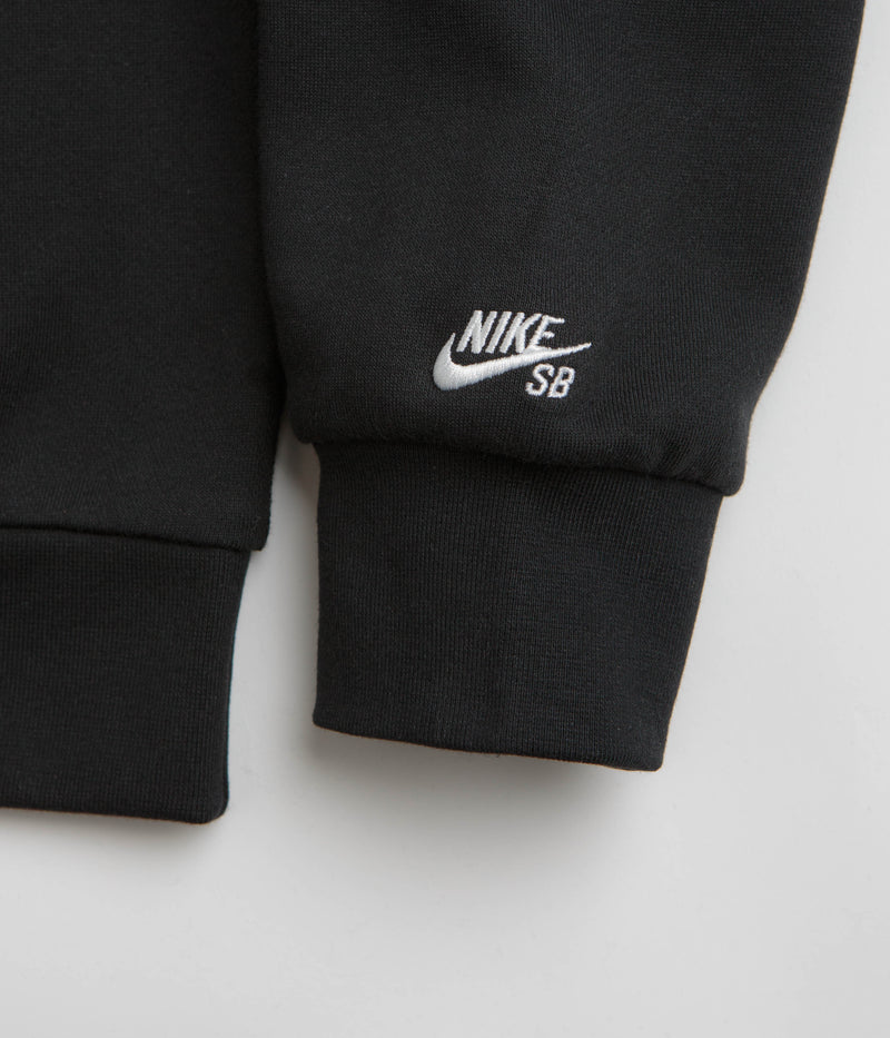 Nike SB Swoosh Grill Hoodie in Black and White