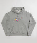 Nike SB Swoosh Grill Hoodie in Dark Grey Heather and White