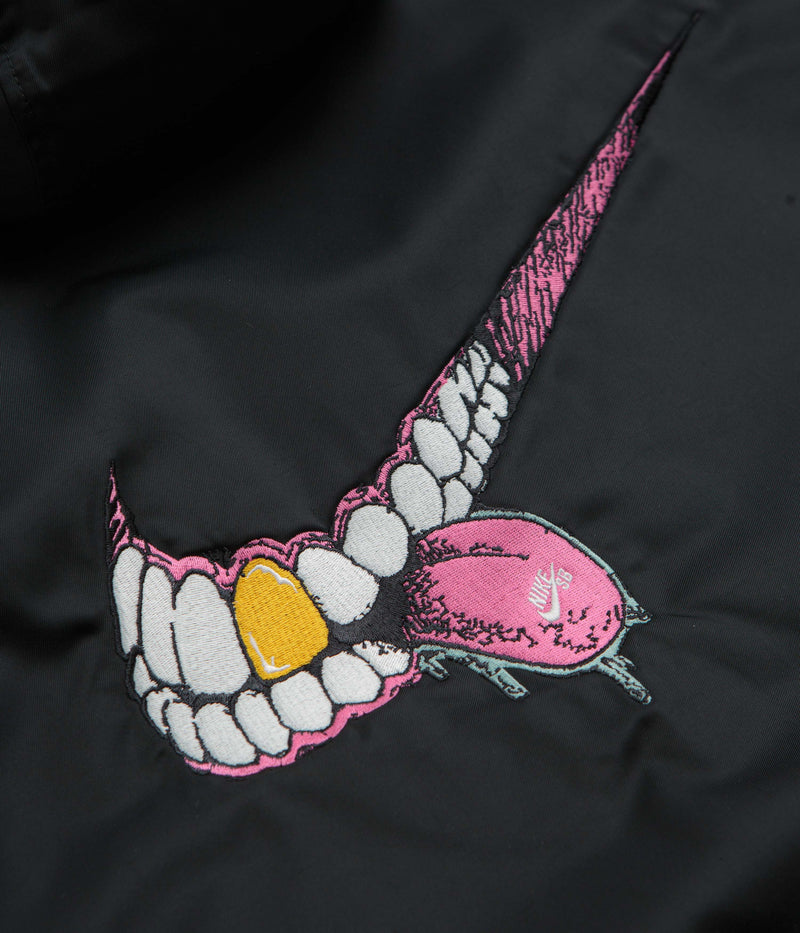 Nike SB Swoosh Grill Jacket in Black and Black / White