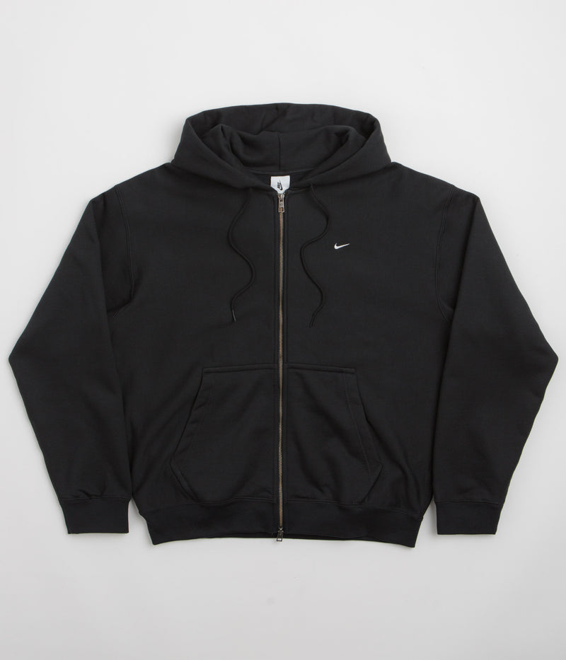 Nike Solo Swoosh Full Zip Hoodie in Black and Black / White