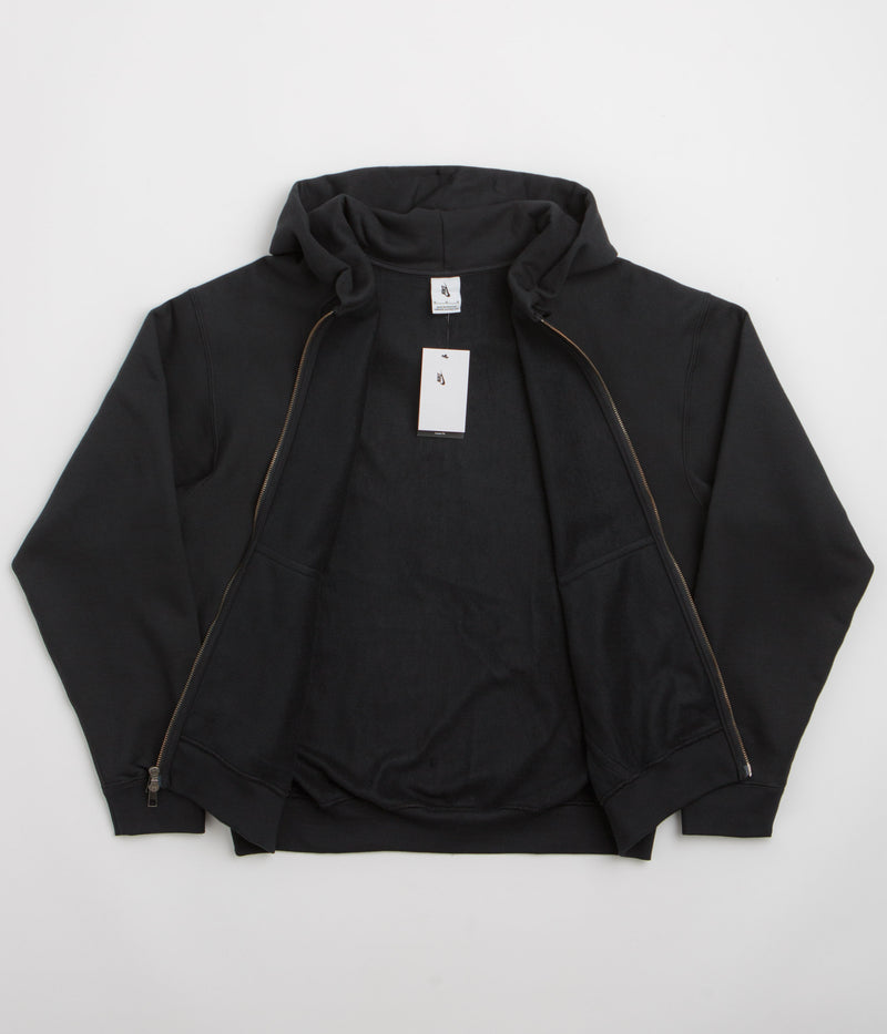 Nike Solo Swoosh Full Zip Hoodie in Black and Black / White