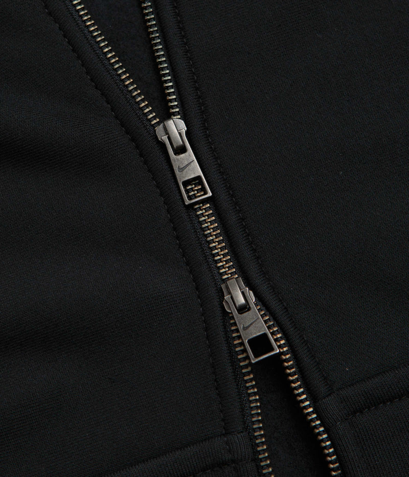 Nike Solo Swoosh Full Zip Hoodie in Black and Black / White