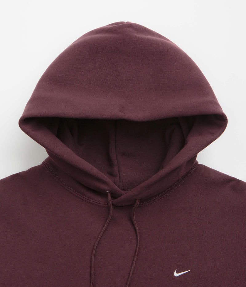 Nike Solo Swoosh Hoodie in Burgundy Crush and Burgundy Crush / White