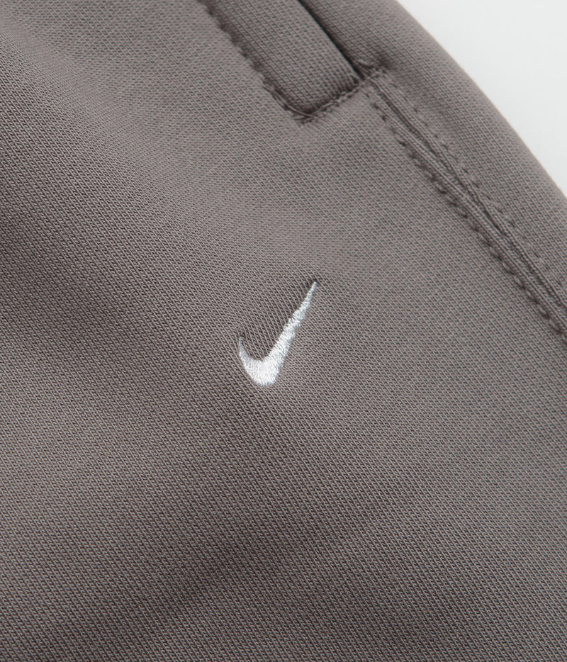 Nike Solo Swoosh Open Hem Sweatpants in Cave Stone and Cave Stone / White