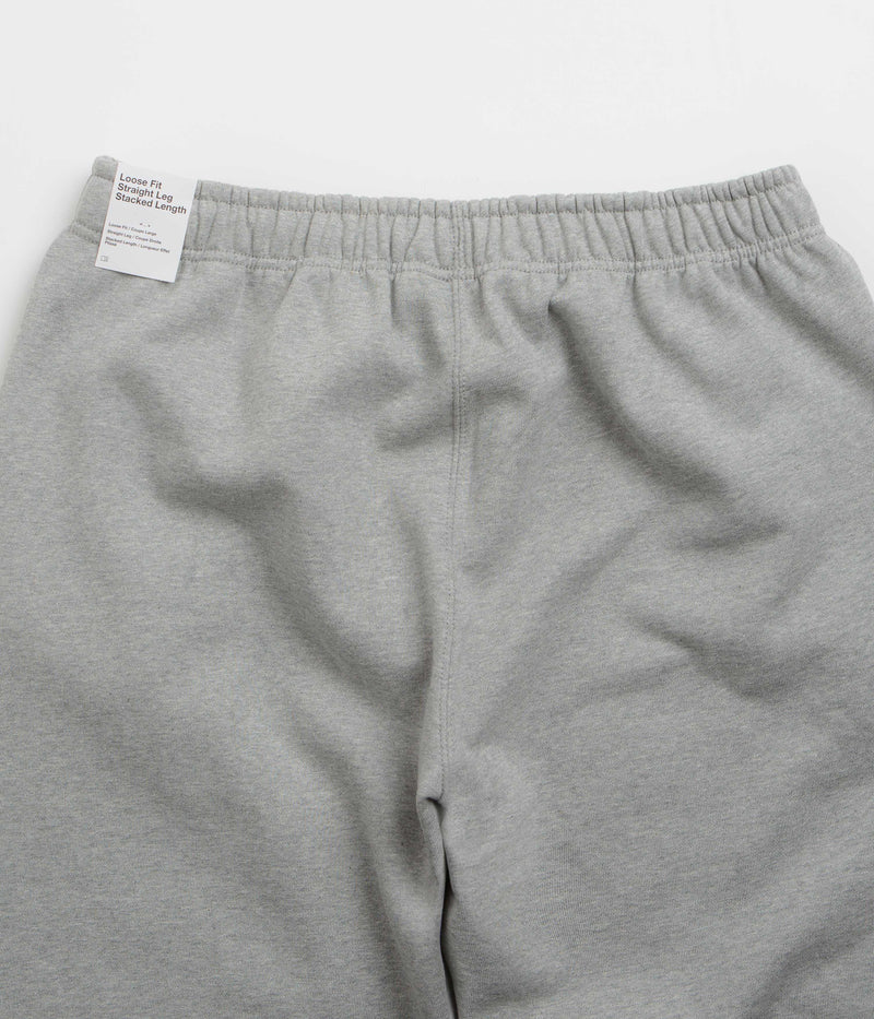 Nike Solo Swoosh Open Hem Sweatpants in Dark Grey Heather and Light Smoke Grey / White