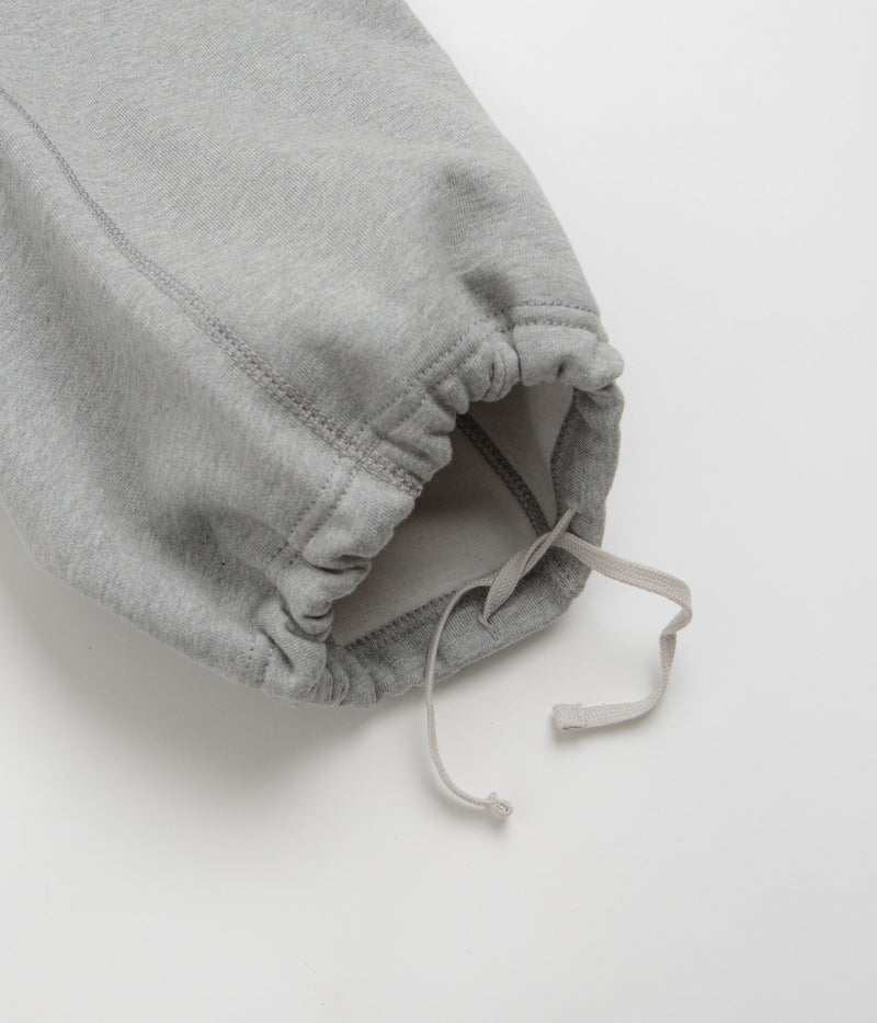 Nike Solo Swoosh Open Hem Sweatpants in Dark Grey Heather and Light Smoke Grey / White