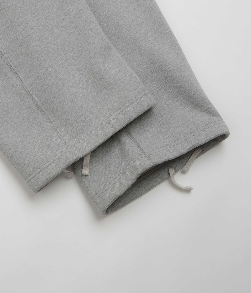 Nike Solo Swoosh Open Hem Sweatpants in Dark Grey Heather and Light Smoke Grey / White