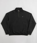 Nike Solo Swoosh Quarter Zip Sweatshirt in Black and White