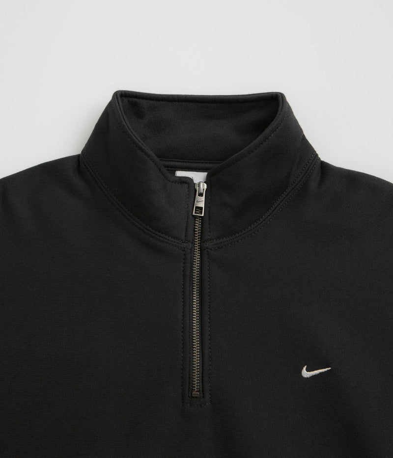 Nike Solo Swoosh Quarter Zip Sweatshirt in Black and White