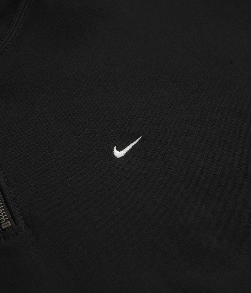 Nike Solo Swoosh Quarter Zip Sweatshirt in Black and White