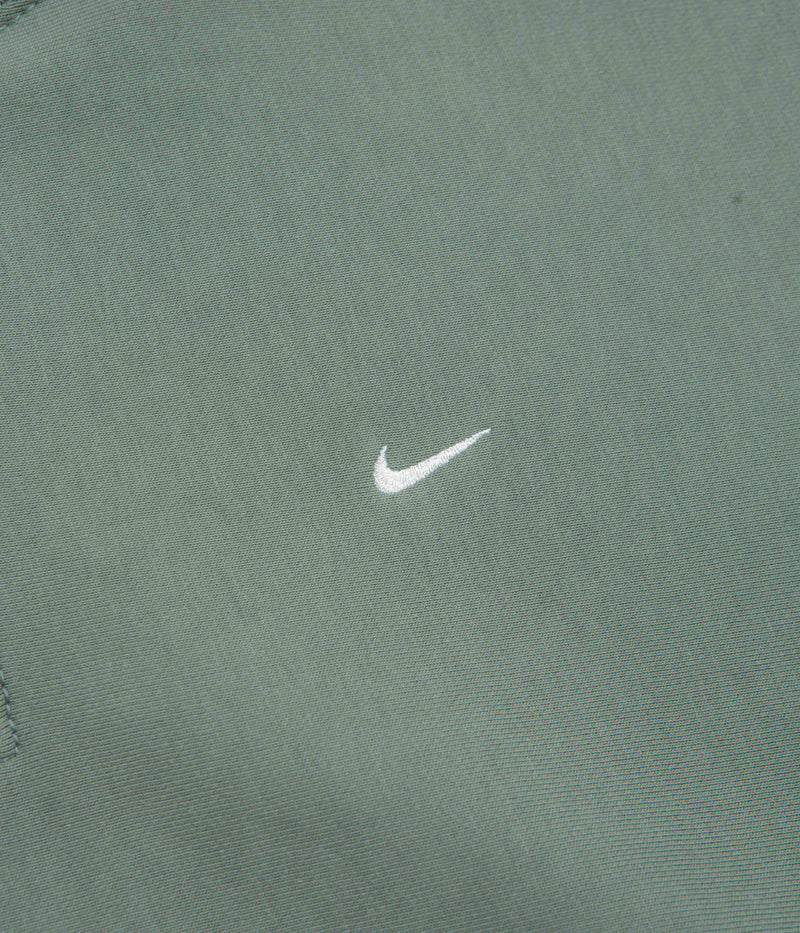 Nike Solo Swoosh Quarter Zip Sweatshirt in Clay Green and White