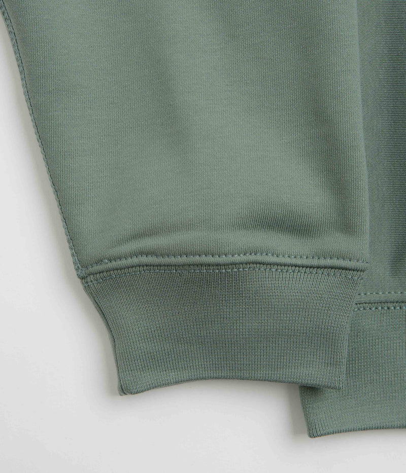 Nike Solo Swoosh Quarter Zip Sweatshirt in Clay Green and White