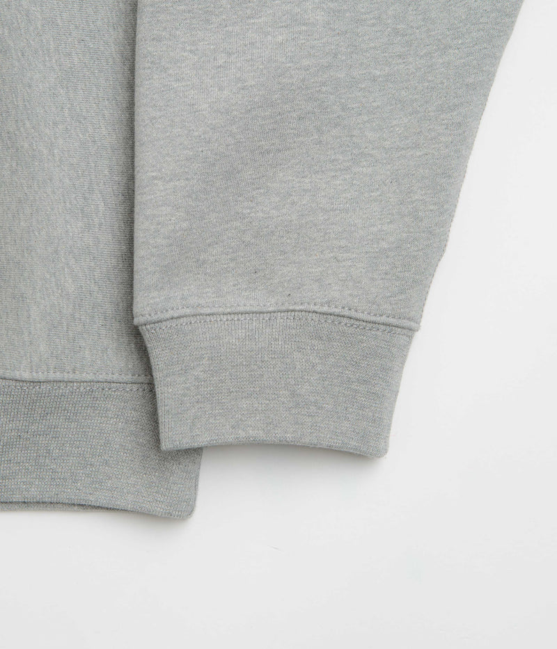 Nike Solo Swoosh Quarter Zip Sweatshirt in Dark Grey Heather and White