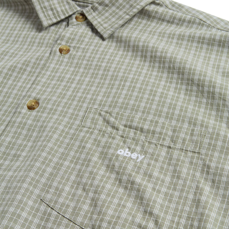 Obey Bigwig Ian Woven Shirt - Dried Sage Multi