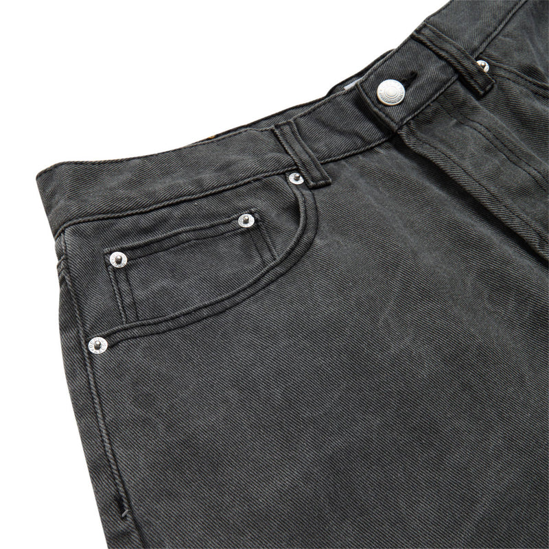 Obey Classic Wrinkle Baggy Denim Jeans - Black Wrinkle Wash