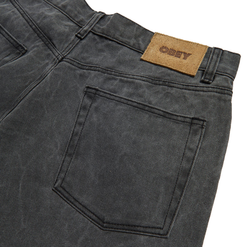 Obey Classic Wrinkle Baggy Denim Jeans - Black Wrinkle Wash
