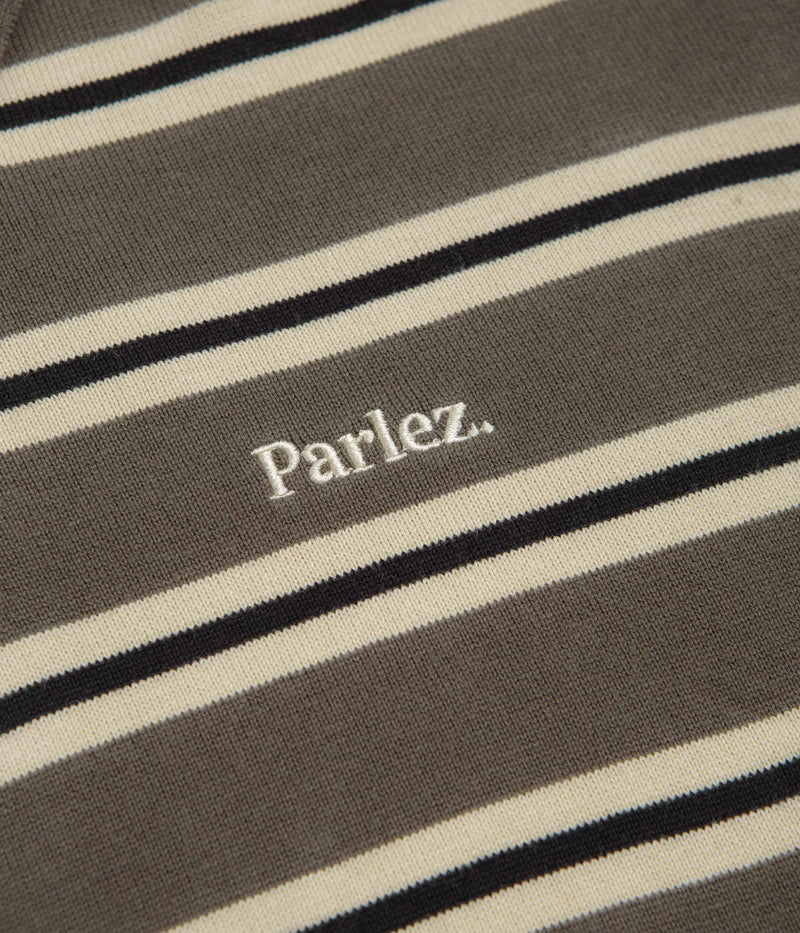 Parlez Aspen Long Sleeve Polo Shirt in Moss