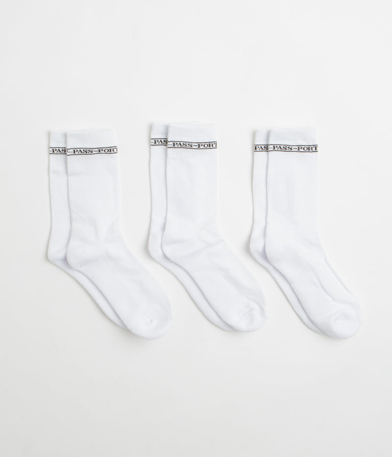 Pass Port Hi Sox Socks (3 Pack) in White