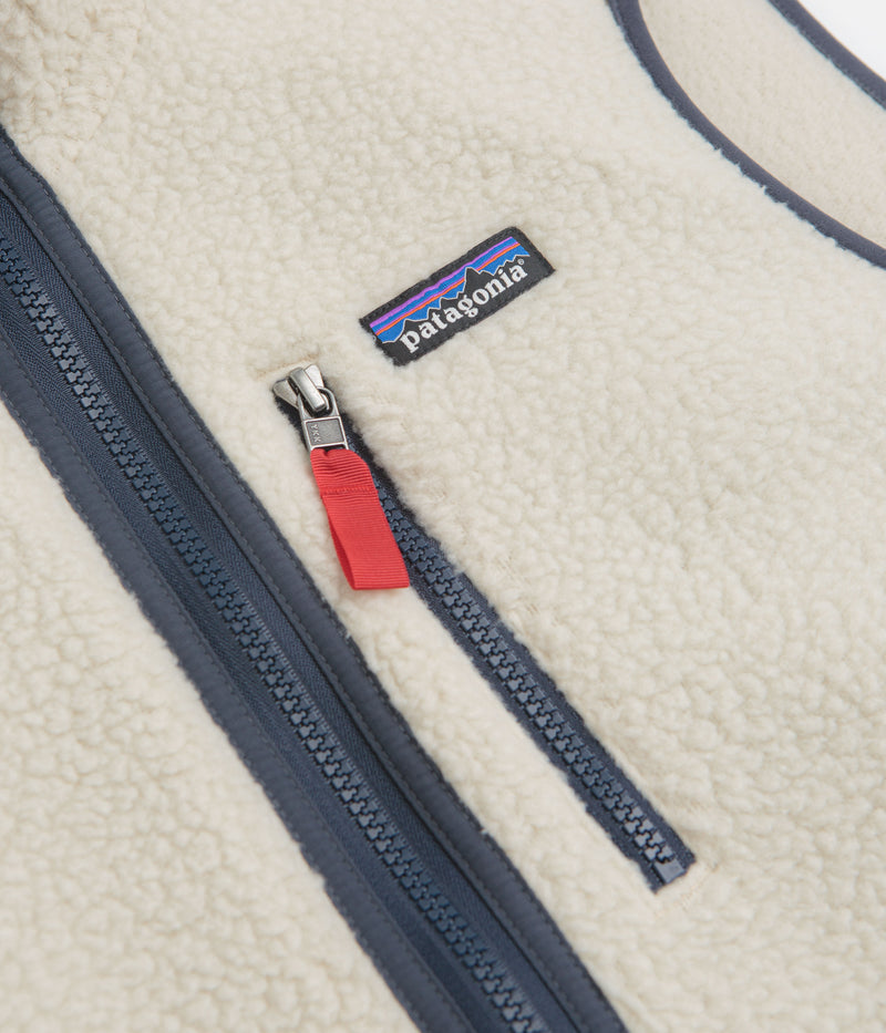 Patagonia Retro Pile Vest in Pelican and Smolder Blue