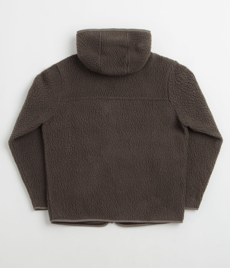 Patagonia Womens Retro Pile Hooded Fleece in Otter Brown