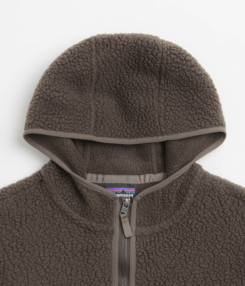 Patagonia Womens Retro Pile Hooded Fleece in Otter Brown