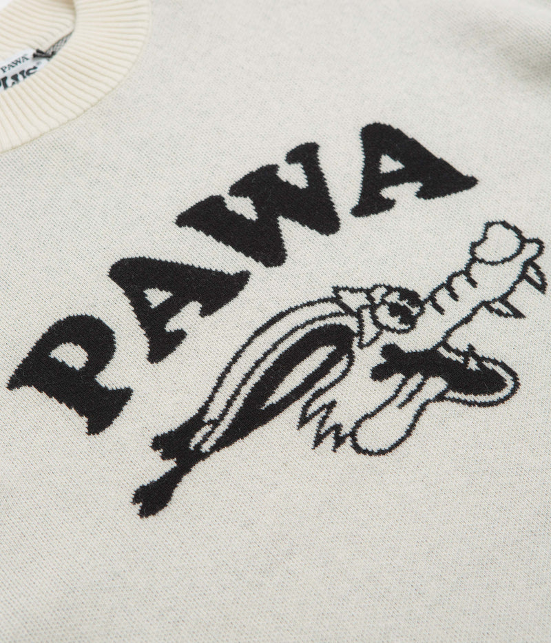 Pawa Speed Sports Doggo Knit Sweatshirt in Cream