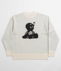 Pawa Speed Sports Skeleboy Knit Sweatshirt in Off White