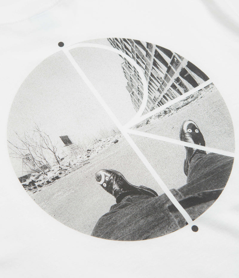 Polar Happy Sad Fill Logo T-Shirt in White and White
