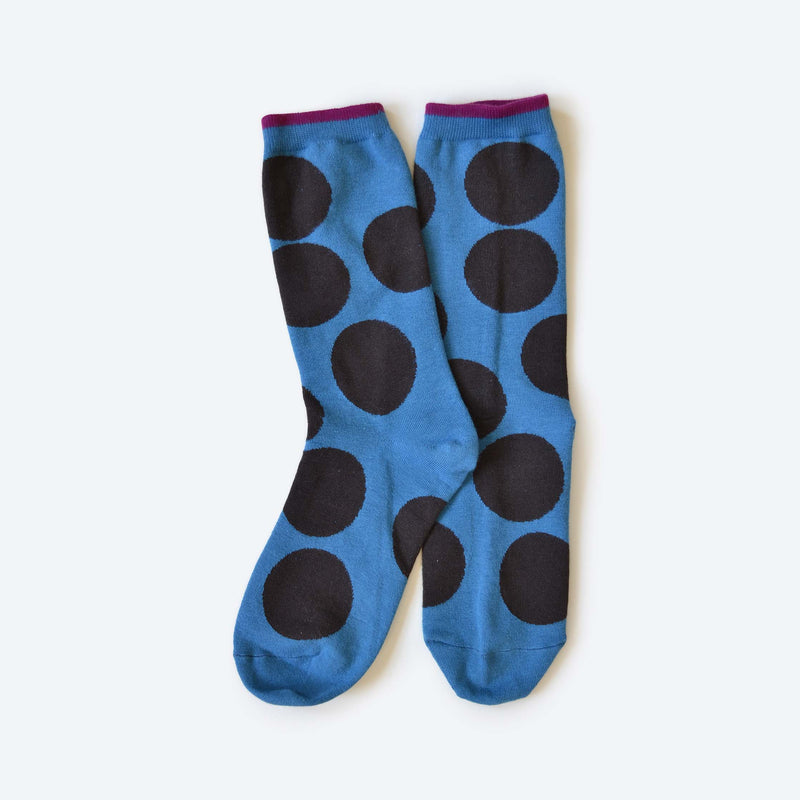 Polka Dot Socks in Blue