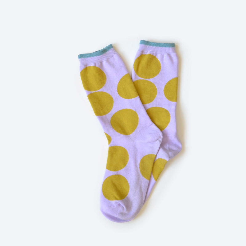 Polka Dot Socks in Lavender