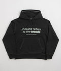 Purple Mountain Observatory Garment Dye Hoodie in Black and Black