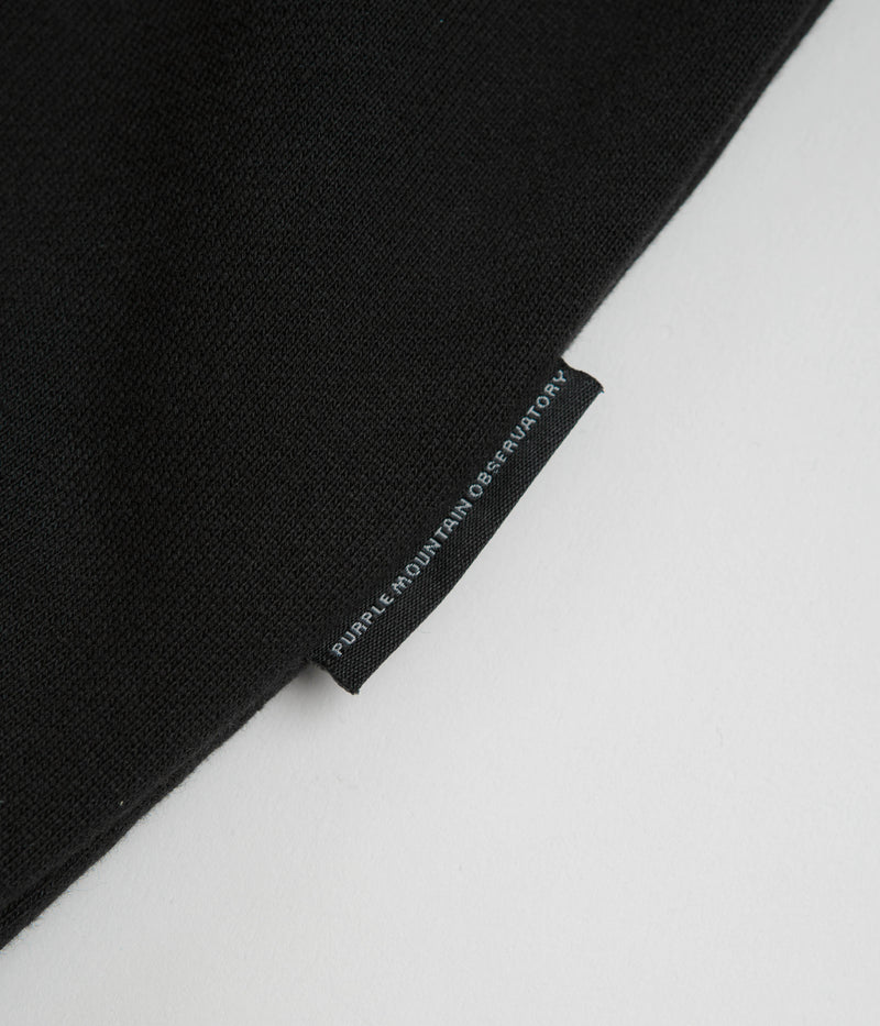 Purple Mountain Observatory Garment Dye Hoodie in Black and Black