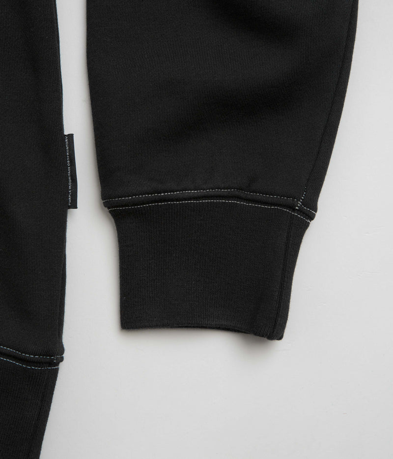 Purple Mountain Observatory Garment Dye Hoodie in Black and Black