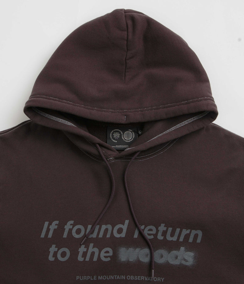 Purple Mountain Observatory Garment Dye Hoodie in Chocolate
