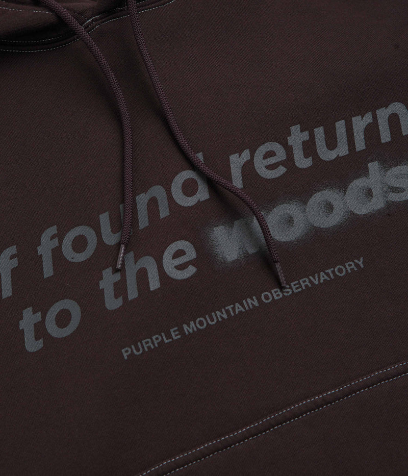 Purple Mountain Observatory Garment Dye Hoodie in Chocolate