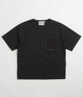 Purple Mountain Observatory Waffle Crew T-Shirt in Black