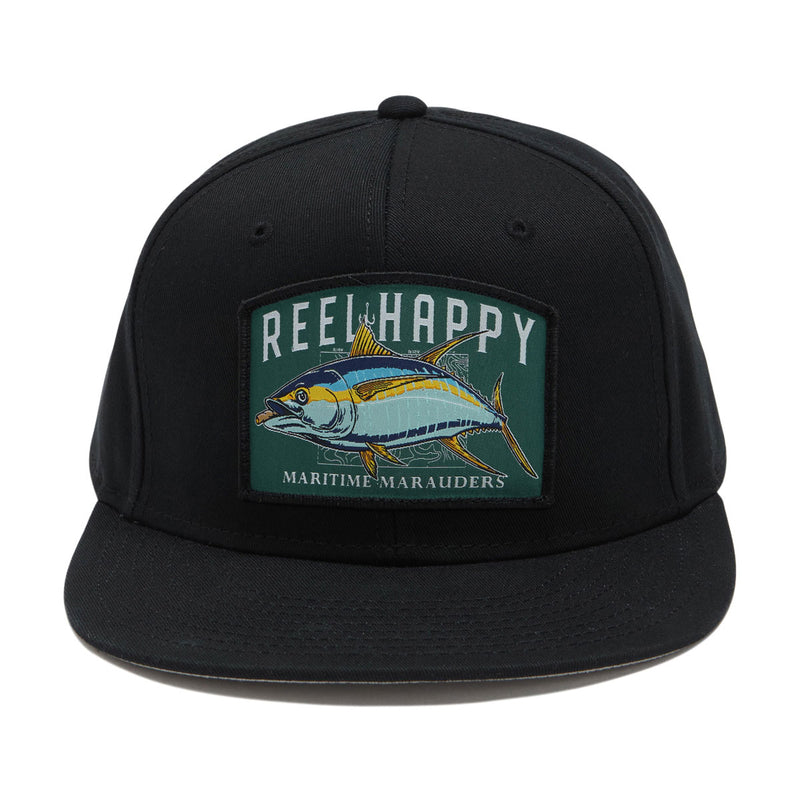 Reel Happy Tuna Grande Snapback Hat - Black