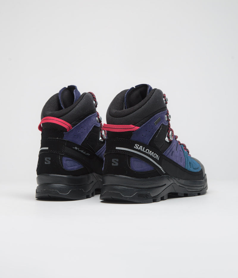 Salomon X-ALP Mid LTR GTX Shoes in Astral Aura and Poseidon / Rouge Red