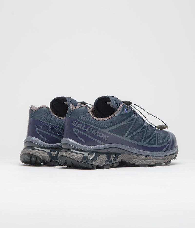 Salomon XT-6 GTX Shoes in Blue Nights and Astral Aura / Plum Kitten